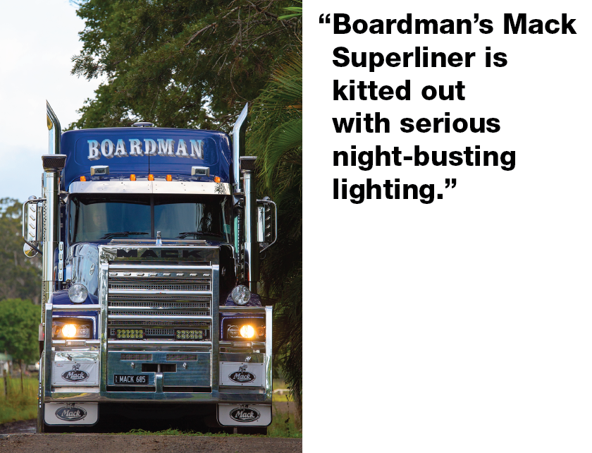 Tranzmile August Truck of the Month - Broadman's Mack Superliner Front