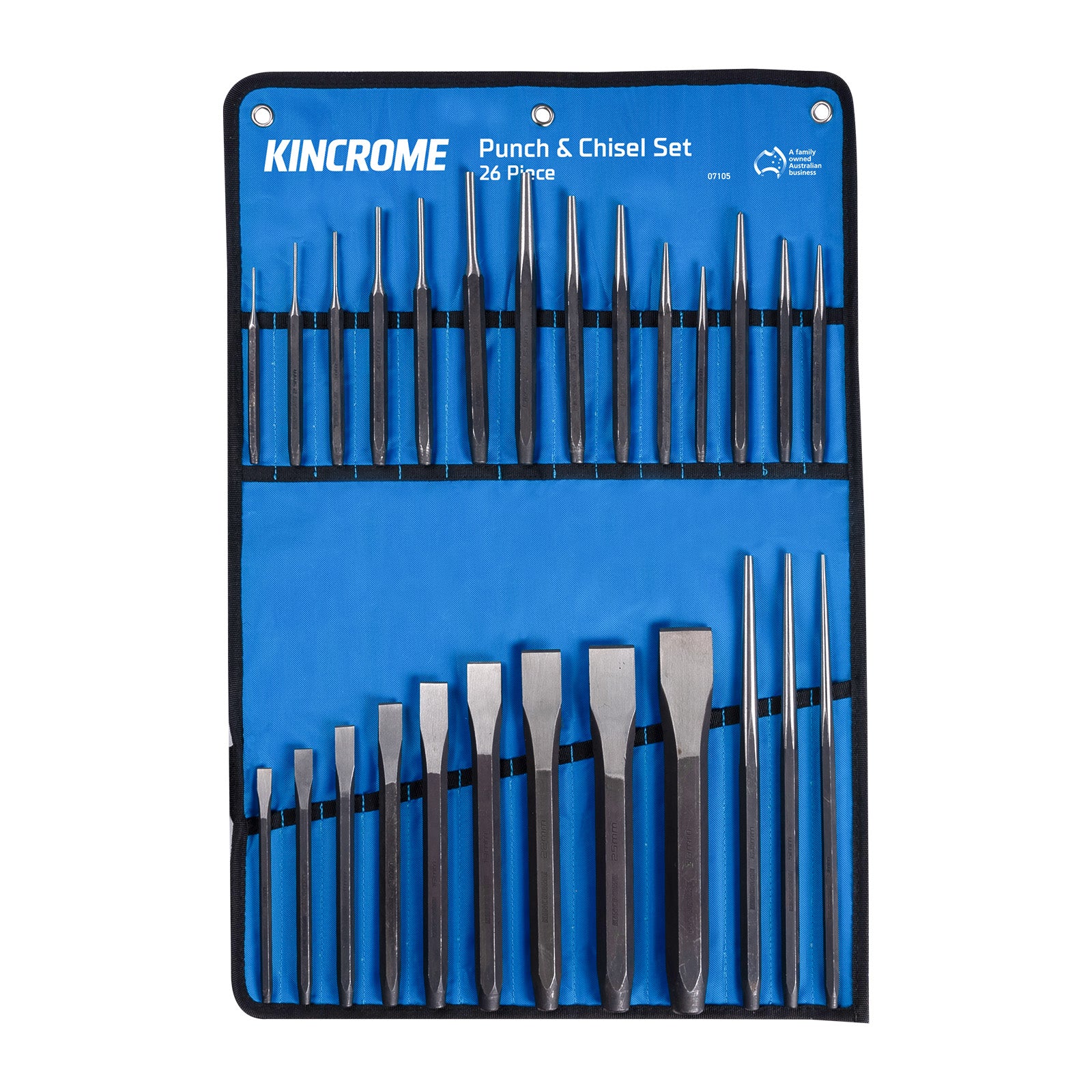 PUNCH & CHISEL SET 26 PIECE KINCROME - 07105