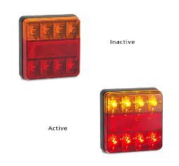 2 X STOP/TAIL/INDICATOR LAMPS WITH REFLECTOR, 100M - LED101BAR2