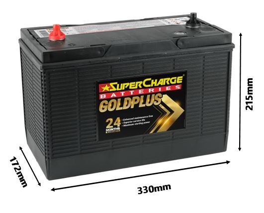 GOLD PLUS COMMERCIAL 12V 1000CCA THREADED POSTS - MF31-930