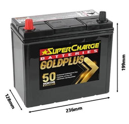 GOLD PLUS JAPANESE 12V 490CCA PENCIL TERMINALS - MF55B24R