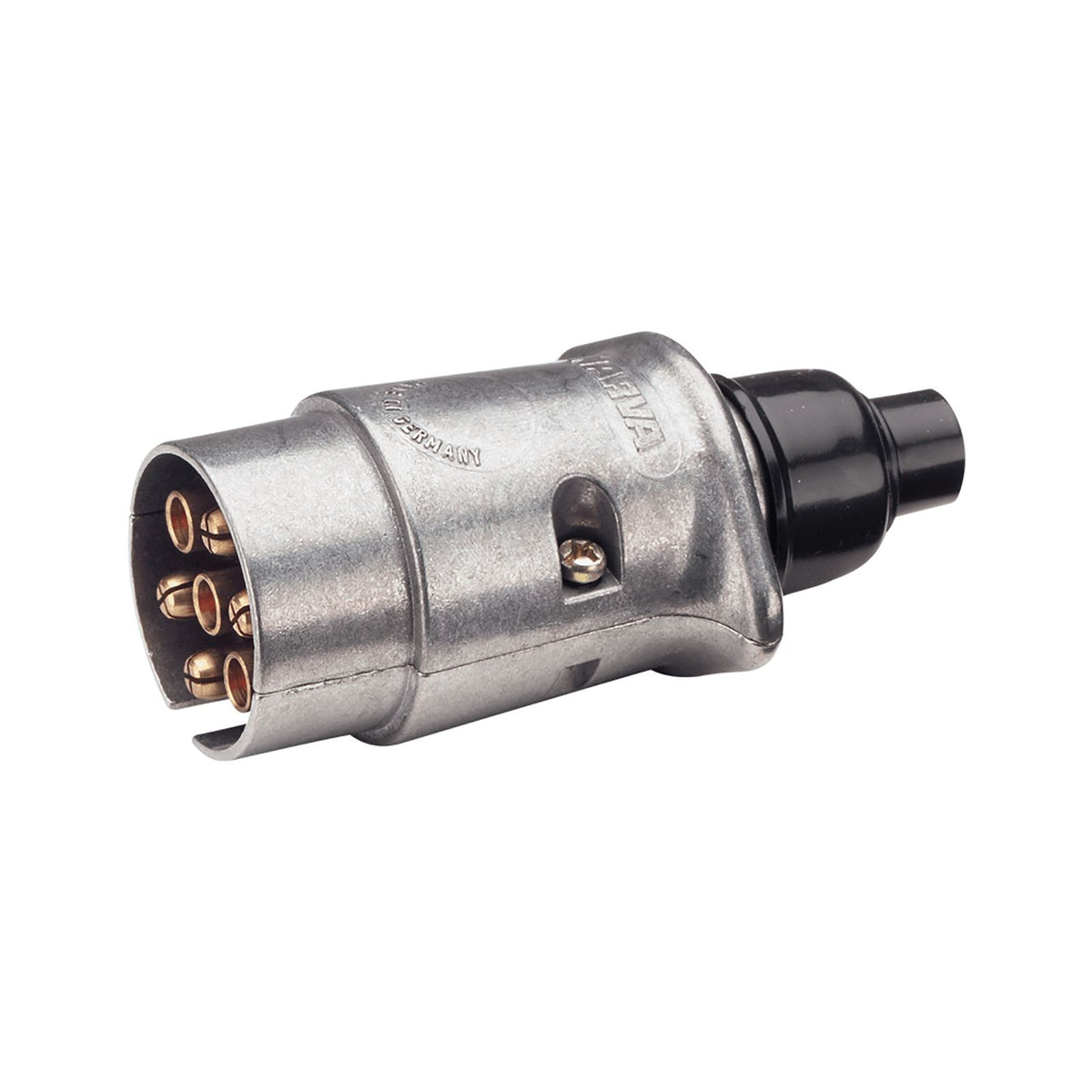 7 PIN TRAILER PLUG - METAL MALE - 82161BL