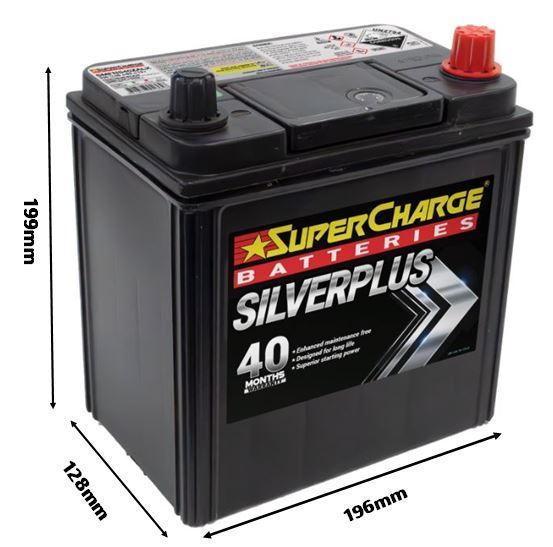 SILVER PLUS 12V 330CCA STD TERMINALS - SMFNS40ZALX
