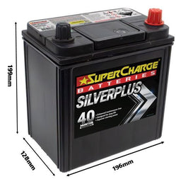 SILVER PLUS 12V 330CCA STD TERMINALS - SMFNS40ZALX
