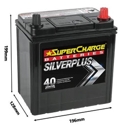 SILVER PLUS 12V 330CCA - SMALL TERMINALS - SMFNS40ZLX