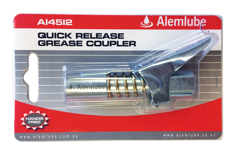 ALEMLUBE QUICK RELEASE GREASE GUN COUPLER - A14512