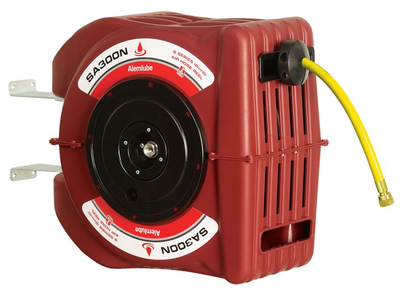 AIR HOSE REEL PLASTIC 10MM X 18M ALEMLUBE - SA300N