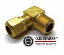 MALE CONNECTOR ELBOW 90 DEG - 1/4 TUBE X 1/4 NPT - NF1469-4-4