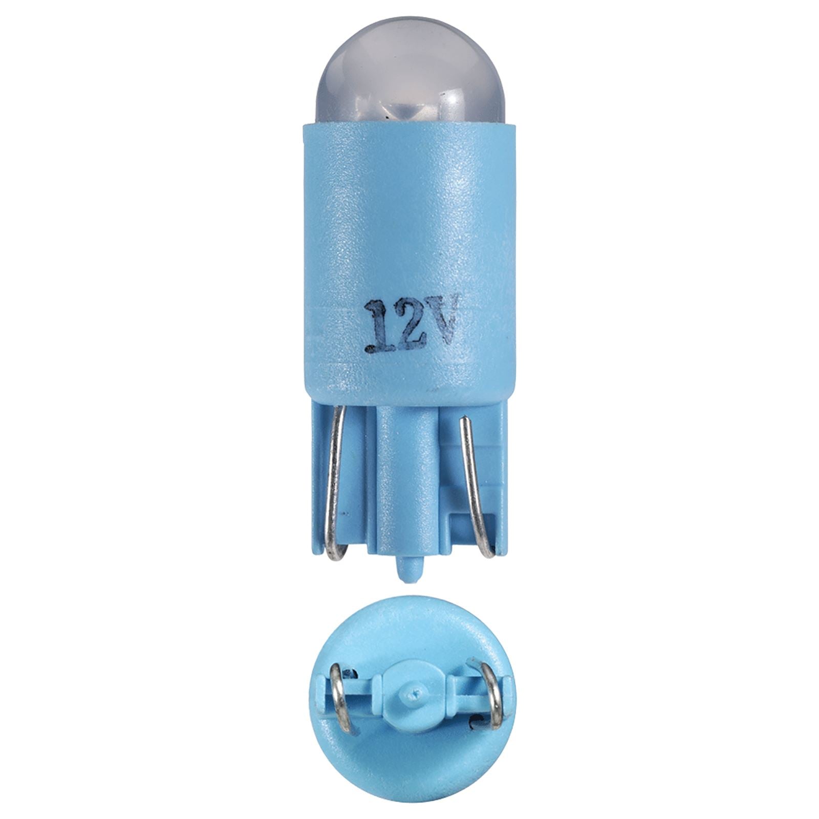 12V T-10MM GREEN LED WEDGE KW2.1 X 9.5D (10) - 47868