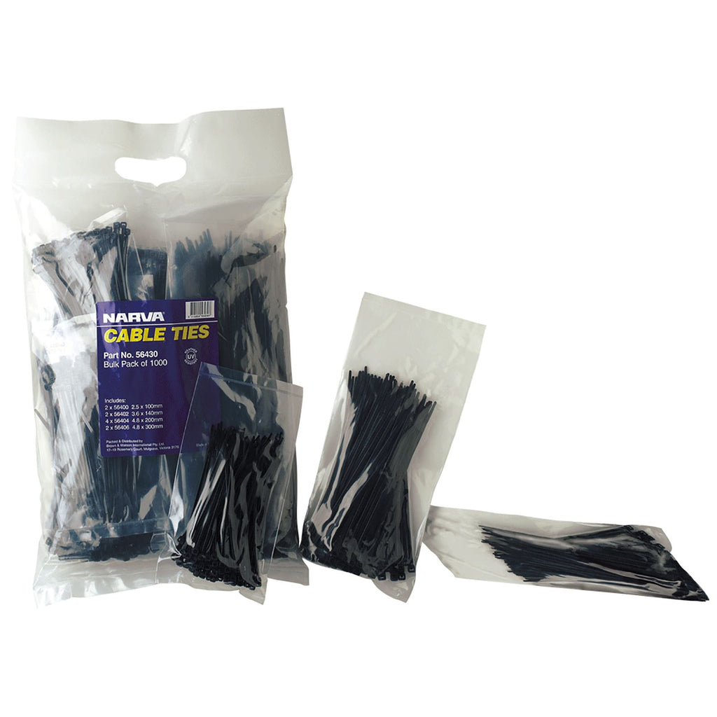 CABLE TIE BULK ASSORTED (1000 PACK) - 56430