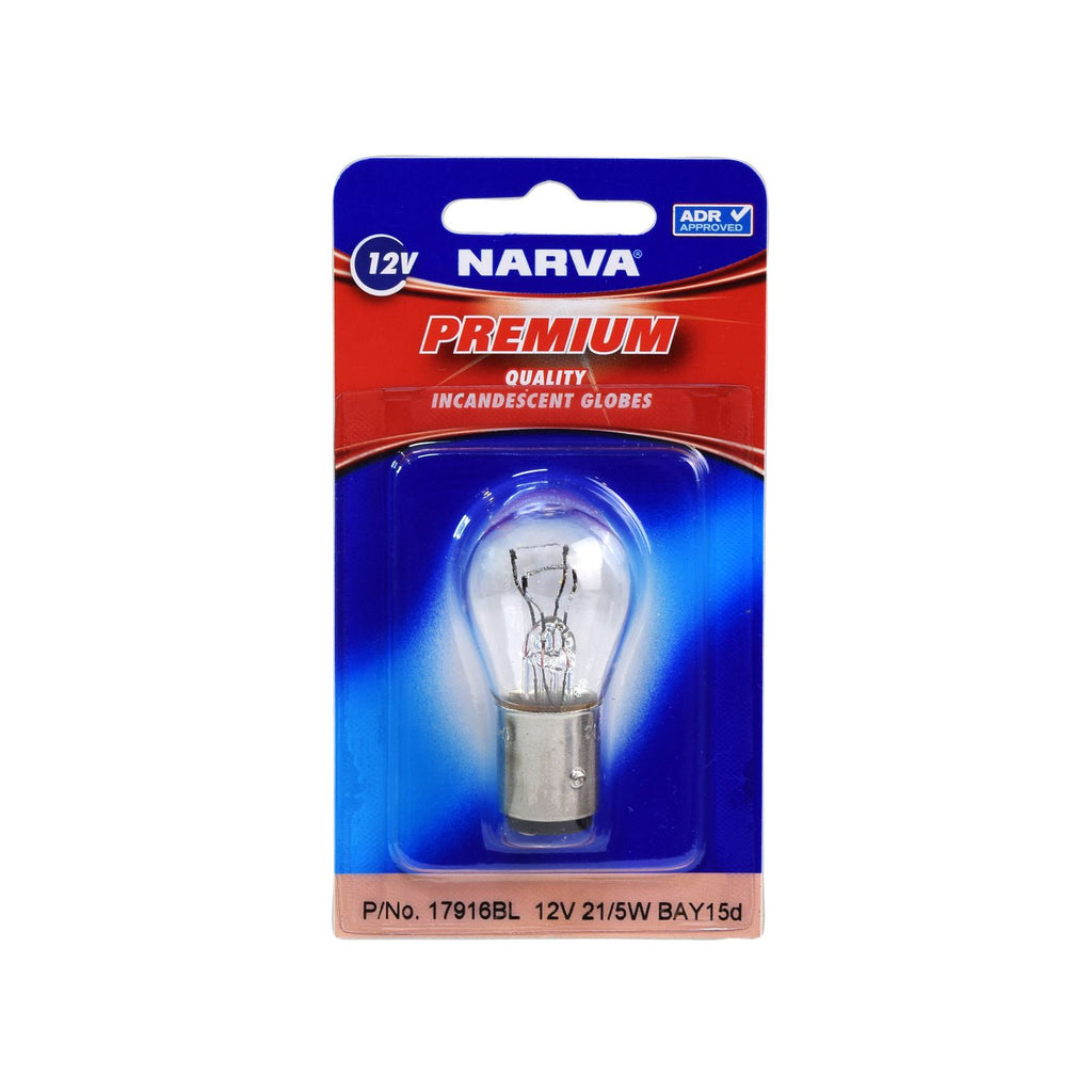 12V 21/5W P21/5W BAY15D INCANDESCENT GLOBES (1) - 17916BL
