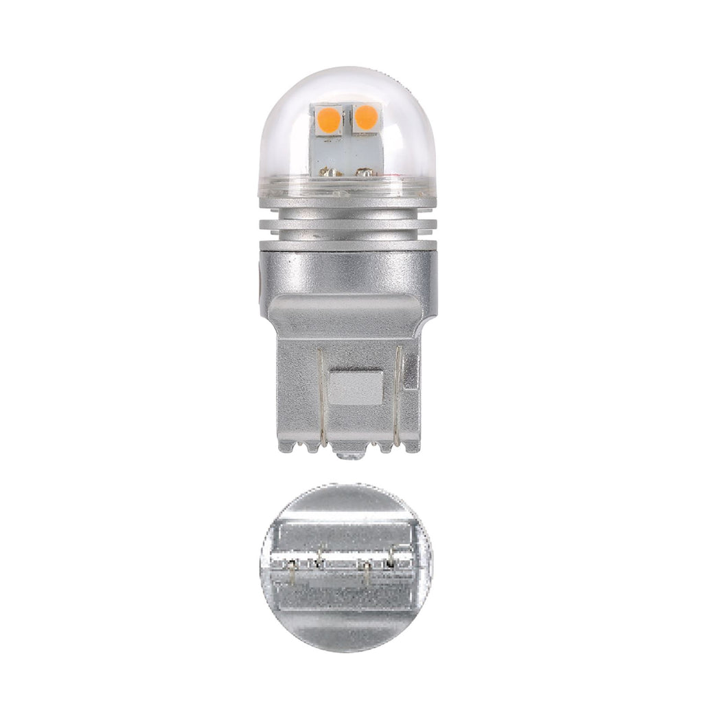 12V T20 W21W WEDGE LED GLOBES 2700K (2) - 18230BL