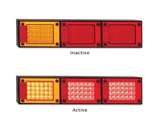 JUMBO STOP/TAIL/INDICATOR/REFLECT, 12-24V, BLISTER - LEDJ3BARRM
