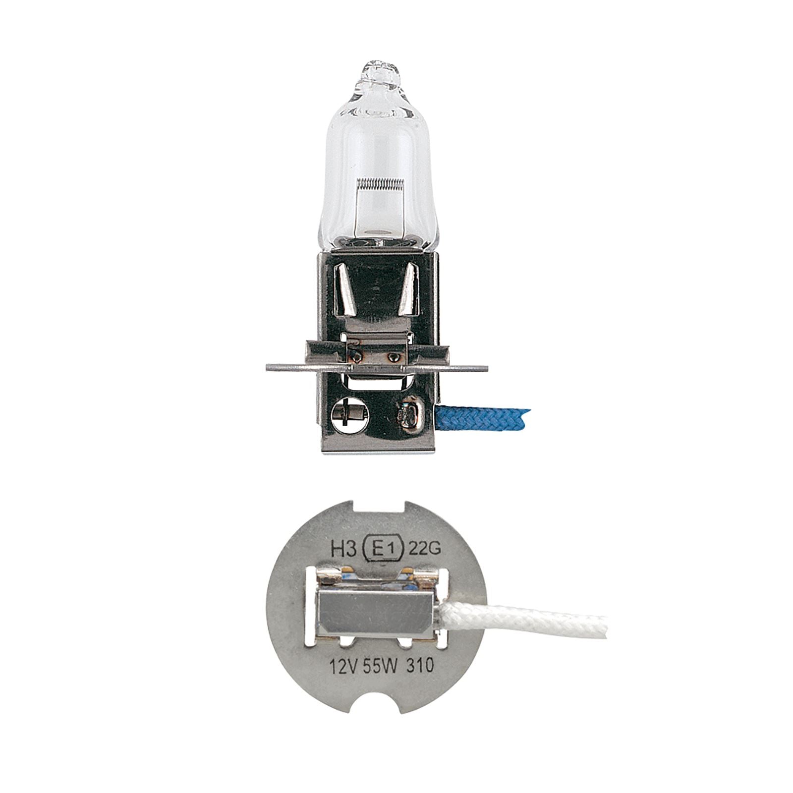 12V 100W PK22S HALOGEN HEADLIGHT GLOBES (1) - 48351BL