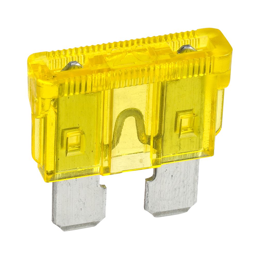 20 AMP YELLOW STANDARD ATS BLADE FUSE (PACK OF 5) - 52820BL