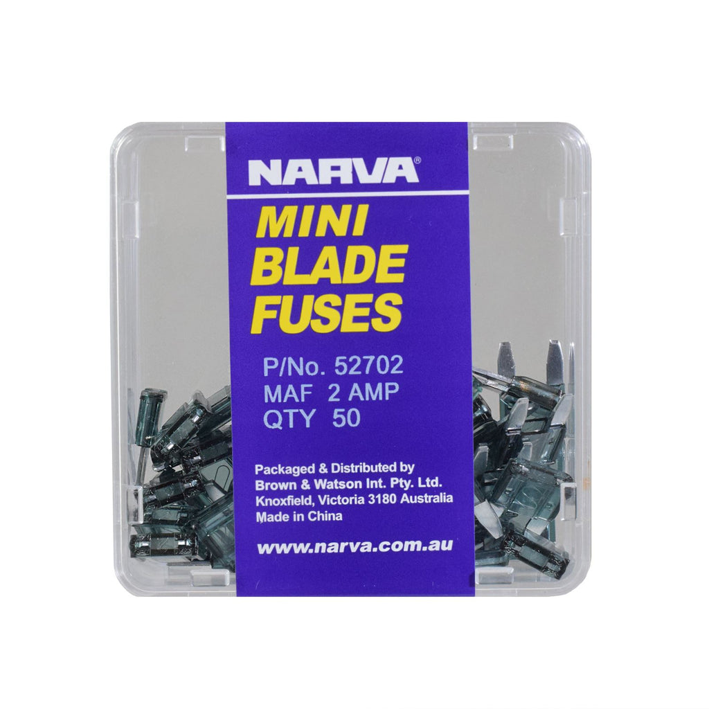 2 AMP GREY MINI BLADE FUSE (BOX OF 50) - 52702