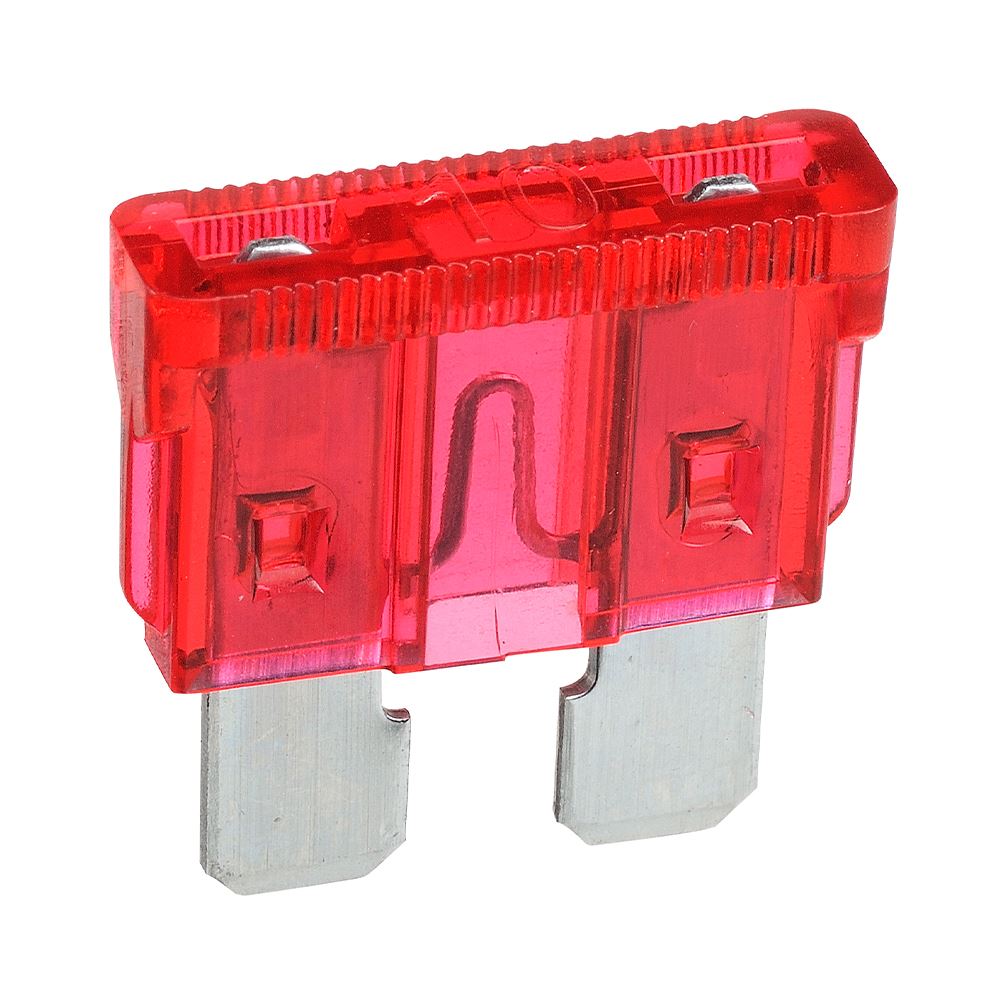 10 AMP RED STANDARD ATS BLADE FUSE (BOX OF 50) - 52810