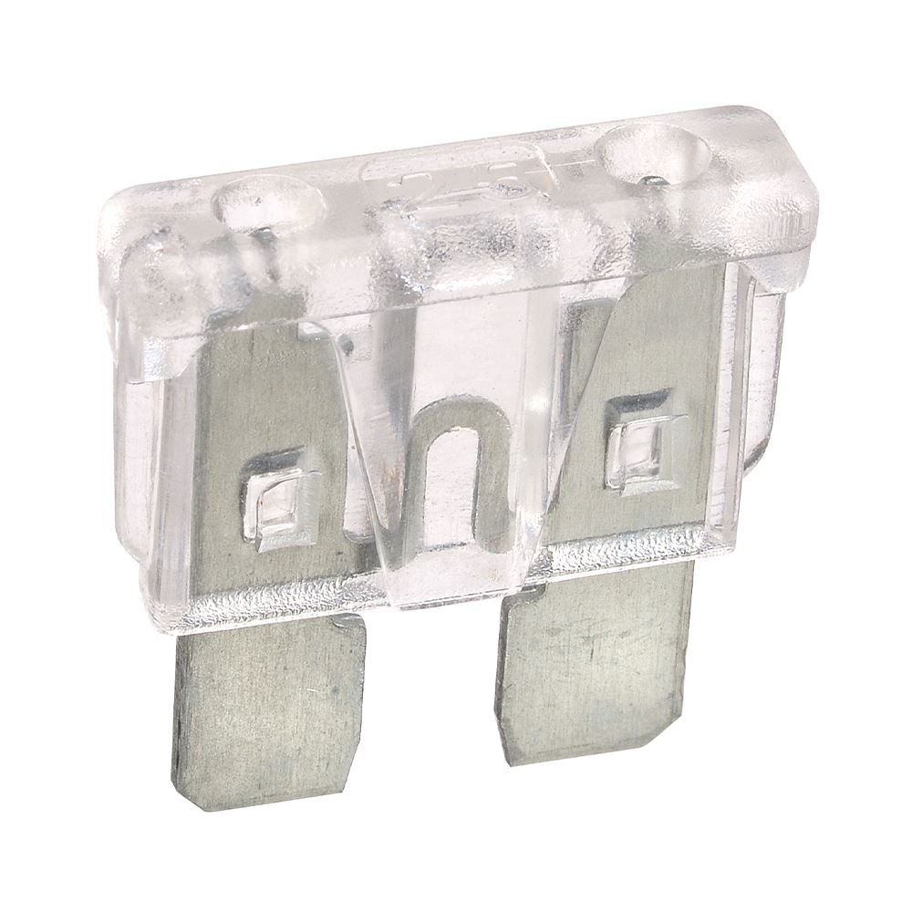 25 AMP WHITE STANDARD ATS BLADE FUSE (BOX OF 50) - 52825