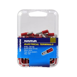 4.0MM MALE BULLET TERMINAL RED (100 PACK) - 56146