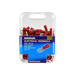 5.0MM RING TERMINAL RED (100 PACK) - 56172