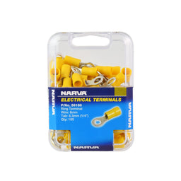 6.3MM RING TERMINAL YELLOW (100 PACK) - 56188