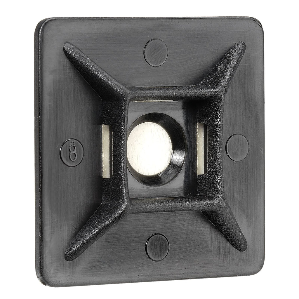 BLACK U.V. WEATHER RESIST CABLE TIE MOUNTS 28X28MM - 56446