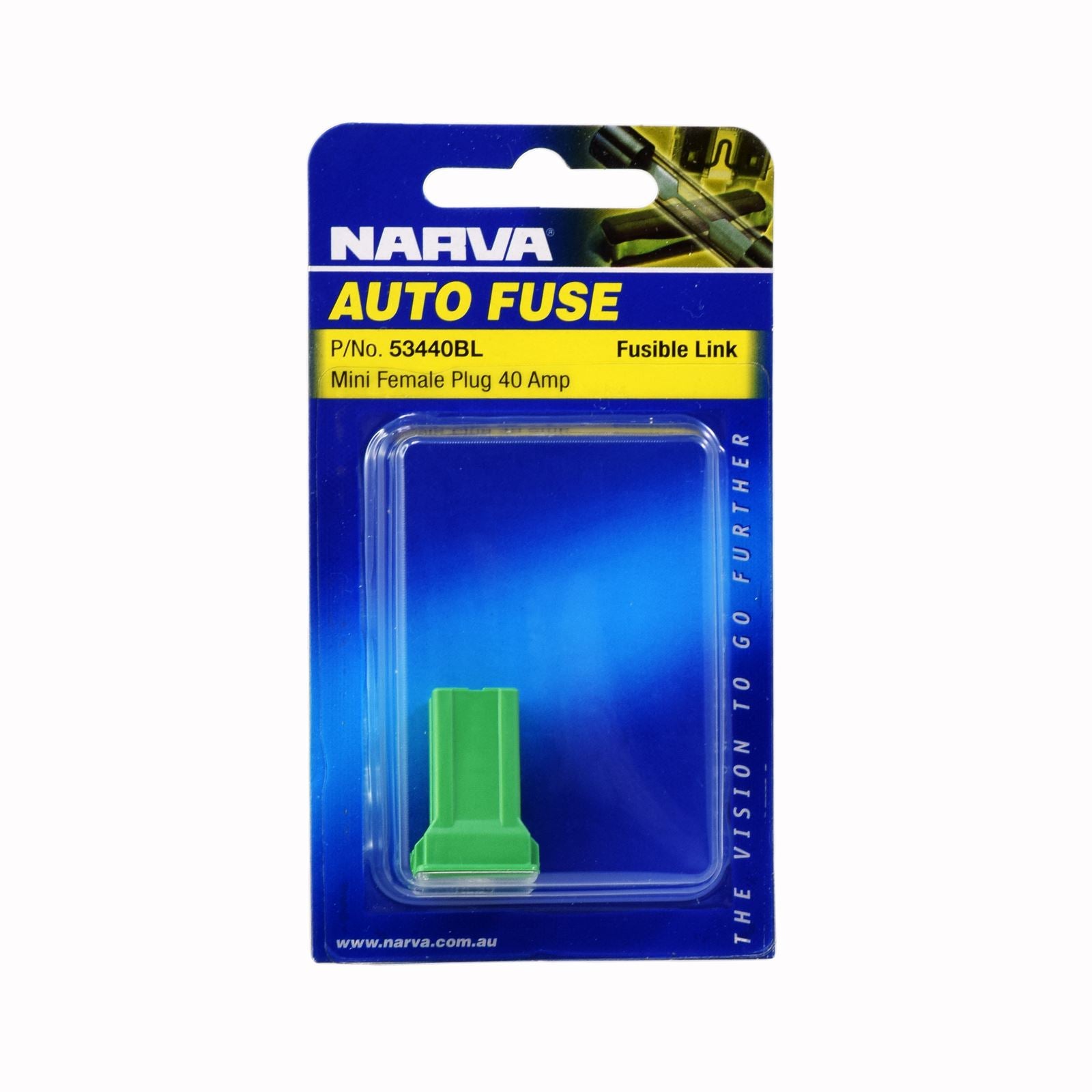 40 AMP GREEN MINI FEMALE FUSIBLE LINK- PLUG IN (1) - 53440BL