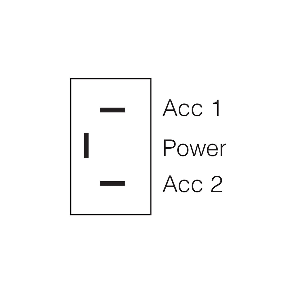 ON/OFF/ON METAL TOGGLE SWITCH WITH ON/OFF/ON TAB - 60061BL