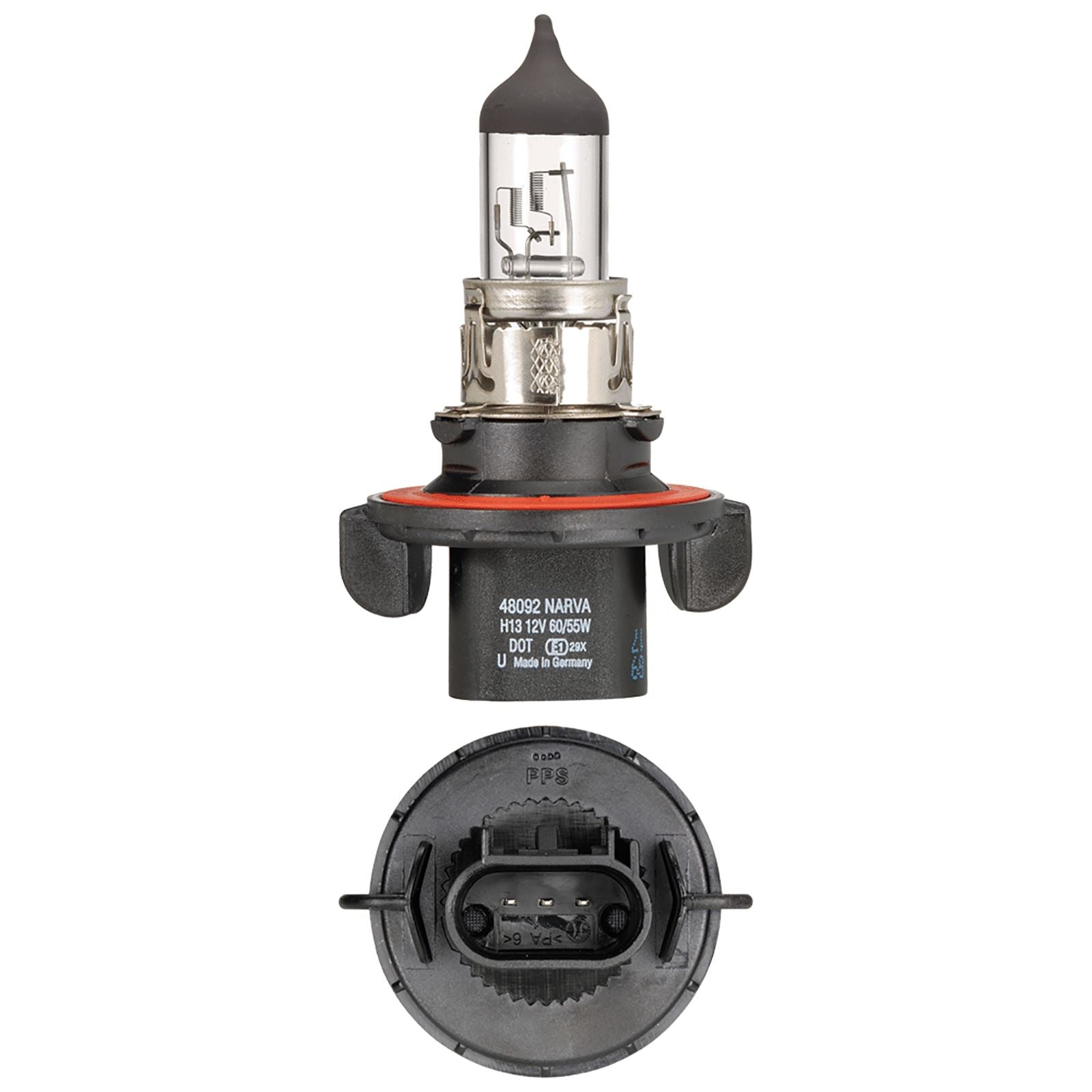 12V H13 60/55W HALOGEN HEADLIGHT GLOBE (BOX OF 1) - 48092