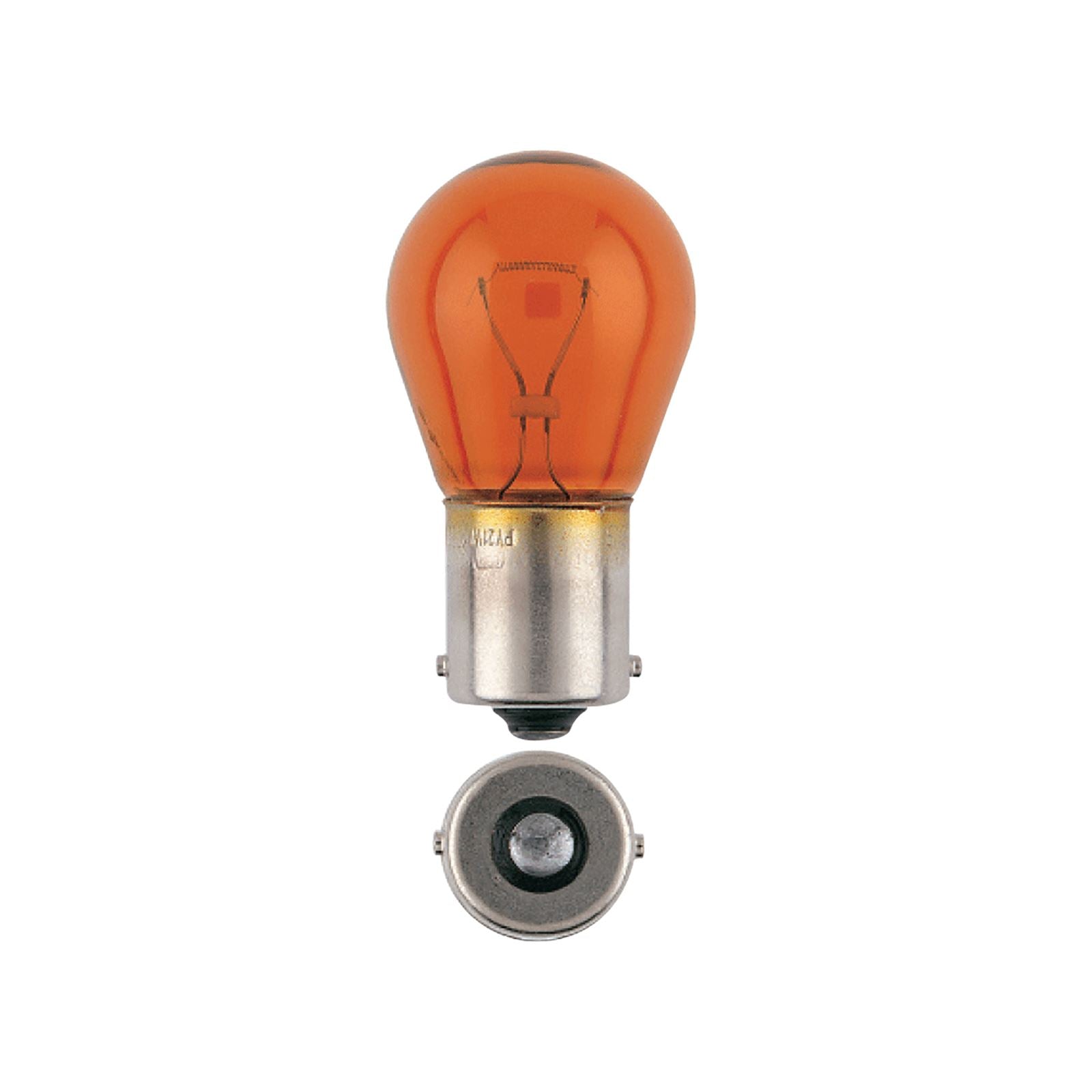 12V 21W AMBER BA15S INCANDESCENT GLOBES (2) - 47383BL