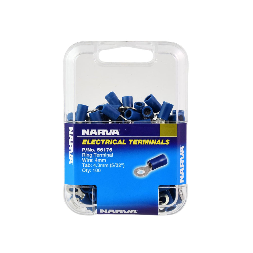 4.3MM RING TERMINAL BLUE (100 PACK) - 56176