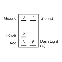12/24V OFF/ON LED ILLUMIN SEALD ROCKER SWITCH BLUE - 63159BL