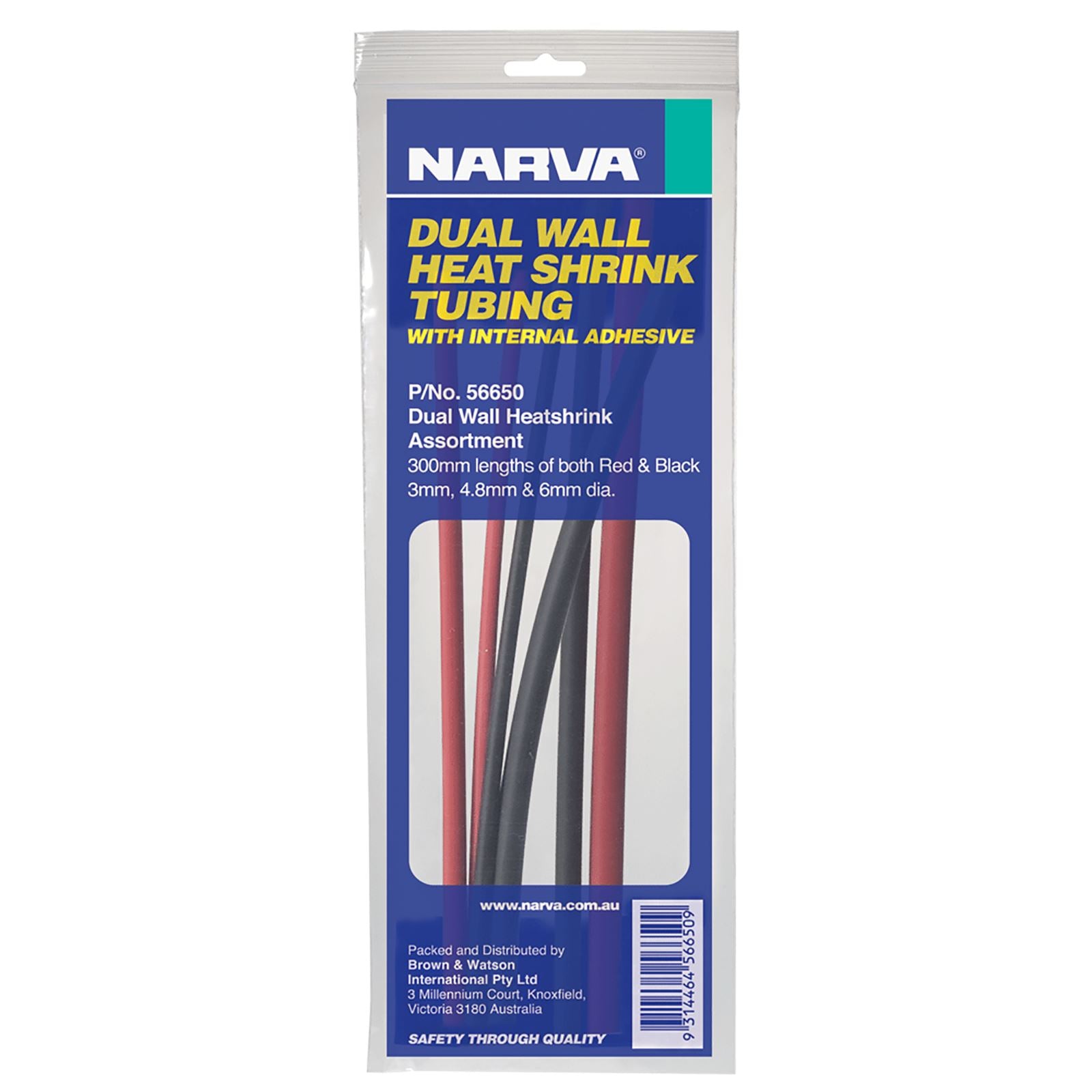 DUAL WALL HEATSHRINK TUBING ASSORT 3MM - 6MM DIAM. - 56650