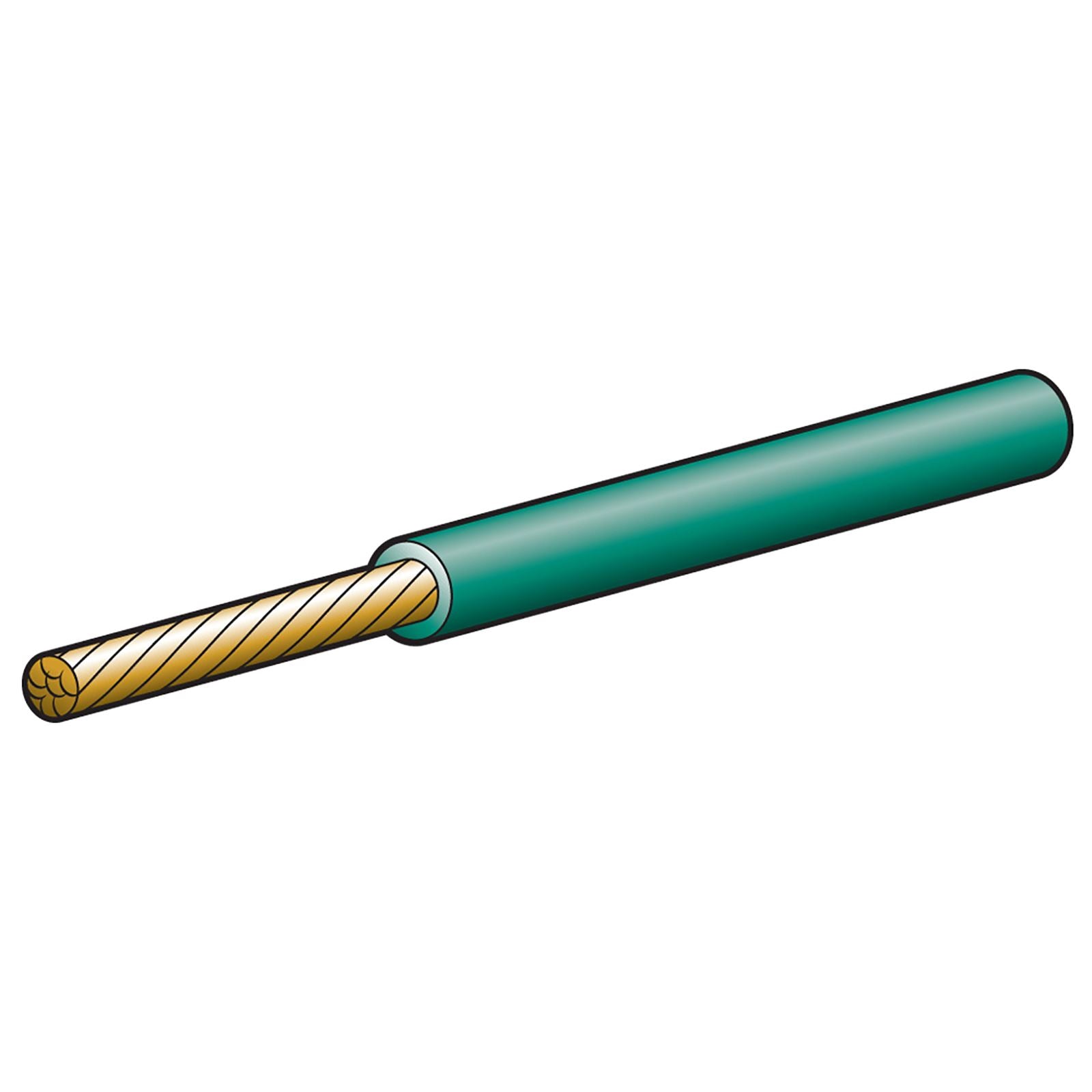 10A 3MM GREEN SINGLE CORE CABLE (30M) - 5813-30GN