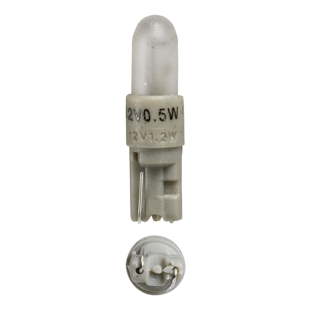 12V 1.2W KW2 X 4.6D WHITE BASE DASH PANEL GLOBES - 47702