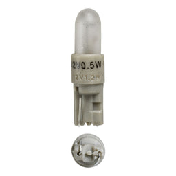 12V 1.2W KW2 X 4.6D WHITE BASE DASH PANEL GLOBES - 47702