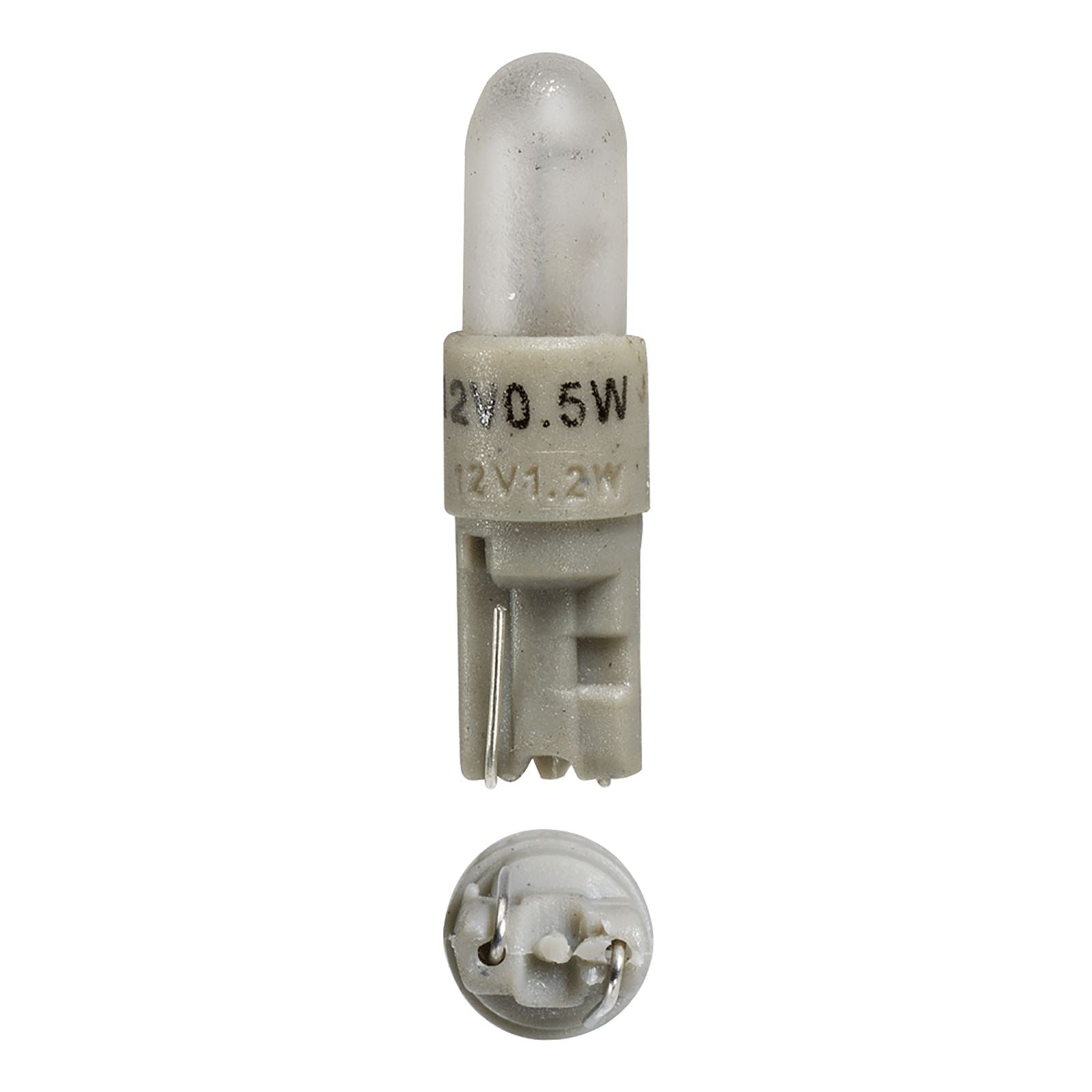 12V 1.2W KW2 X 4.6D WHITE BASE DASH PANEL GLOBES - 47702