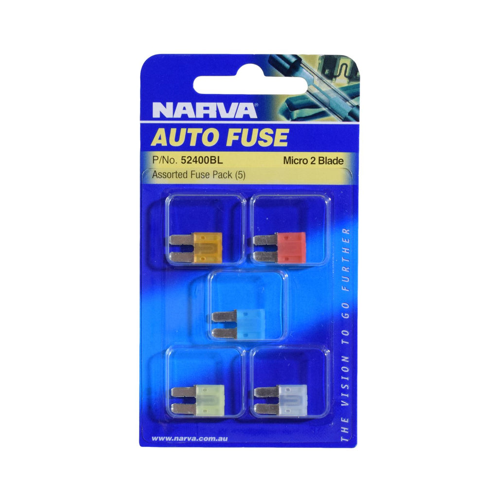 MICRO 2 BLADE FUSE ASSORTMENT (5 PACK) - 52400BL