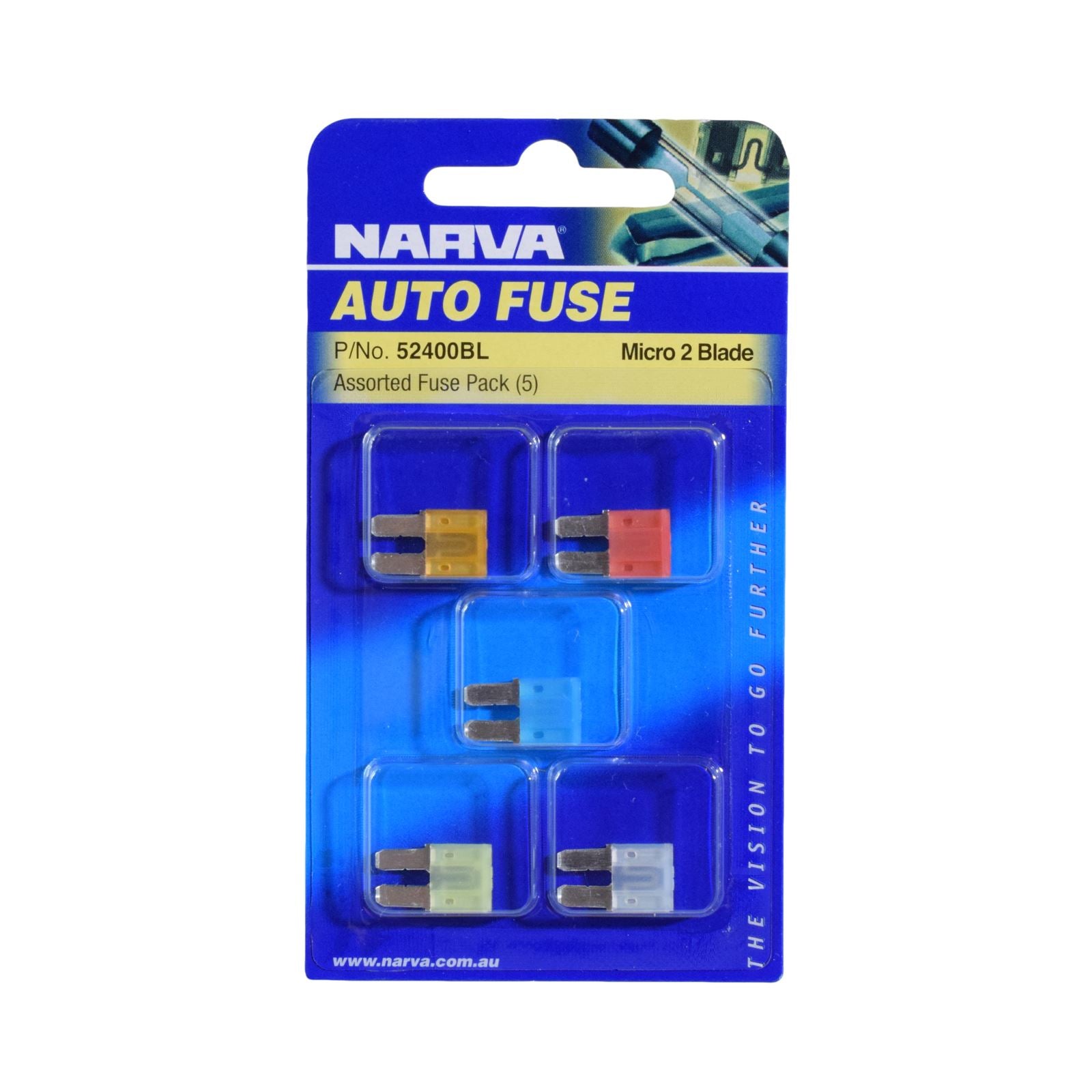 MICRO 2 BLADE FUSE ASSORTMENT (5 PACK) - 52400BL