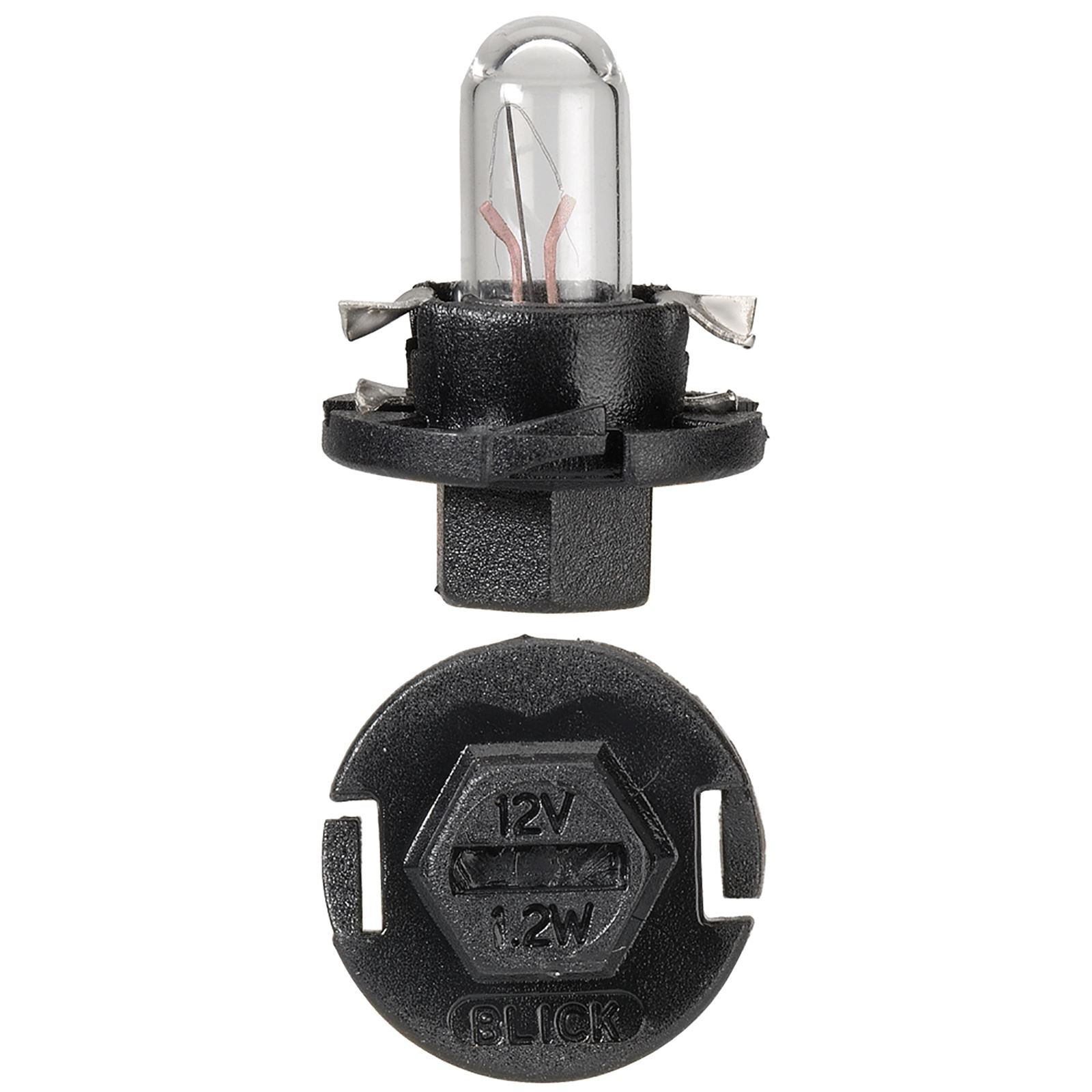 12V 1.2W BX8.4D BLACK BASE DASH PANEL GLOBES - 47744