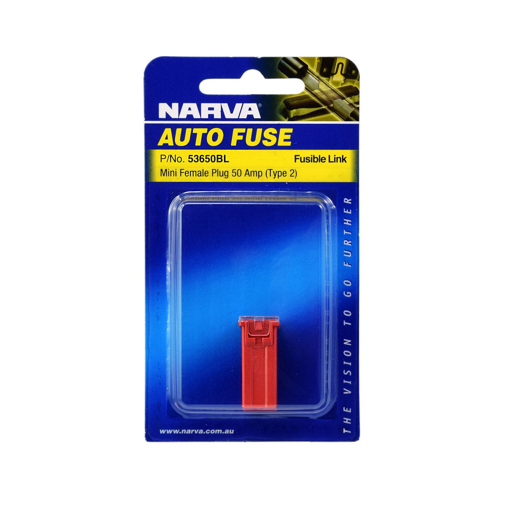 50 AMP RED MINI FEMALE FUSIBLE LINKS - PLUG IN (1) - 53650BL