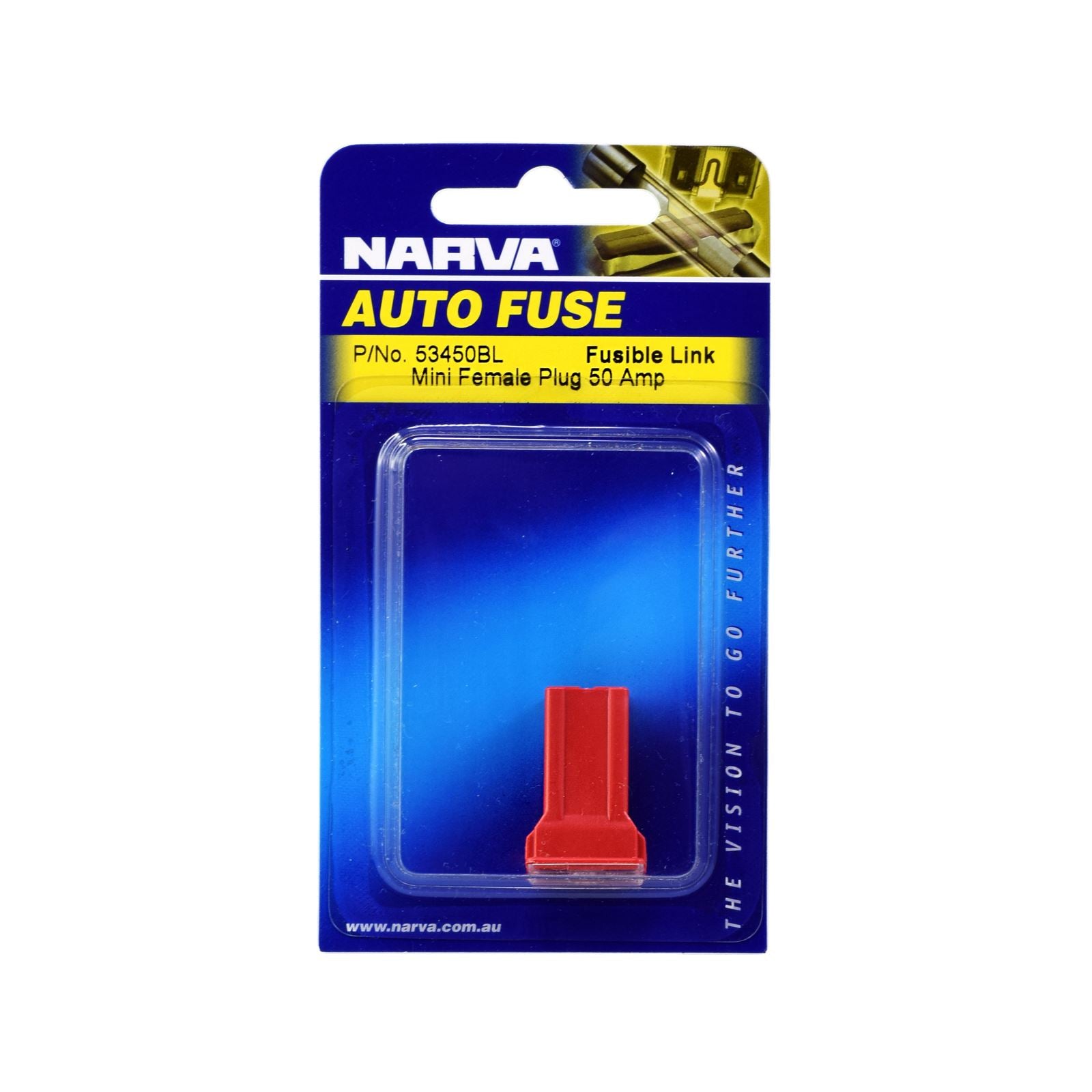 50 AMP RED MINI FEMALE FUSIBLE LINK - PLUG IN (1) - 53450BL