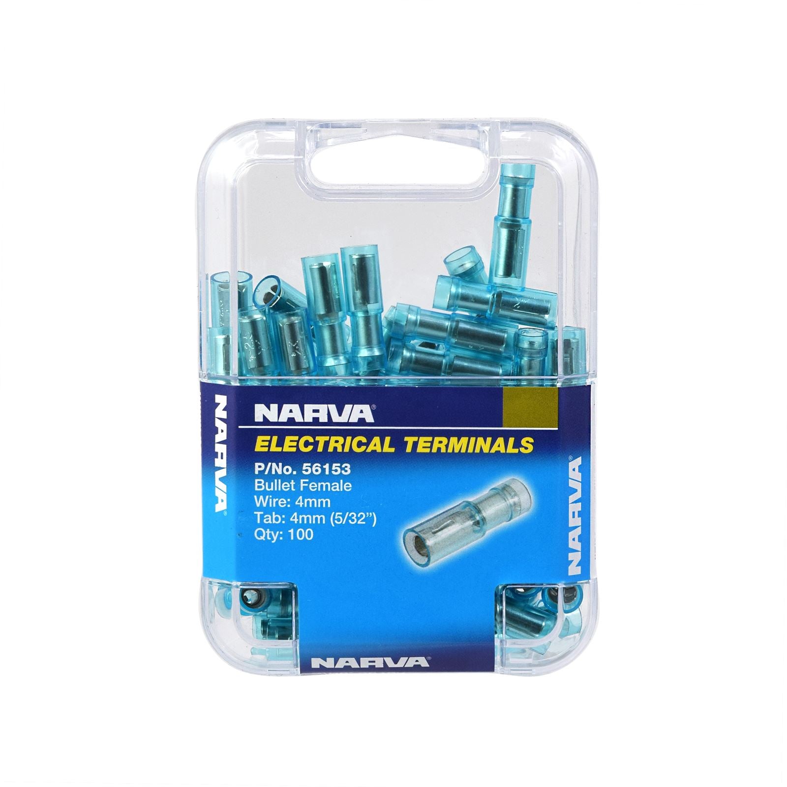 4.0MM FEMALE BULLET TERMINAL BLUE (100 PACK) - 56153