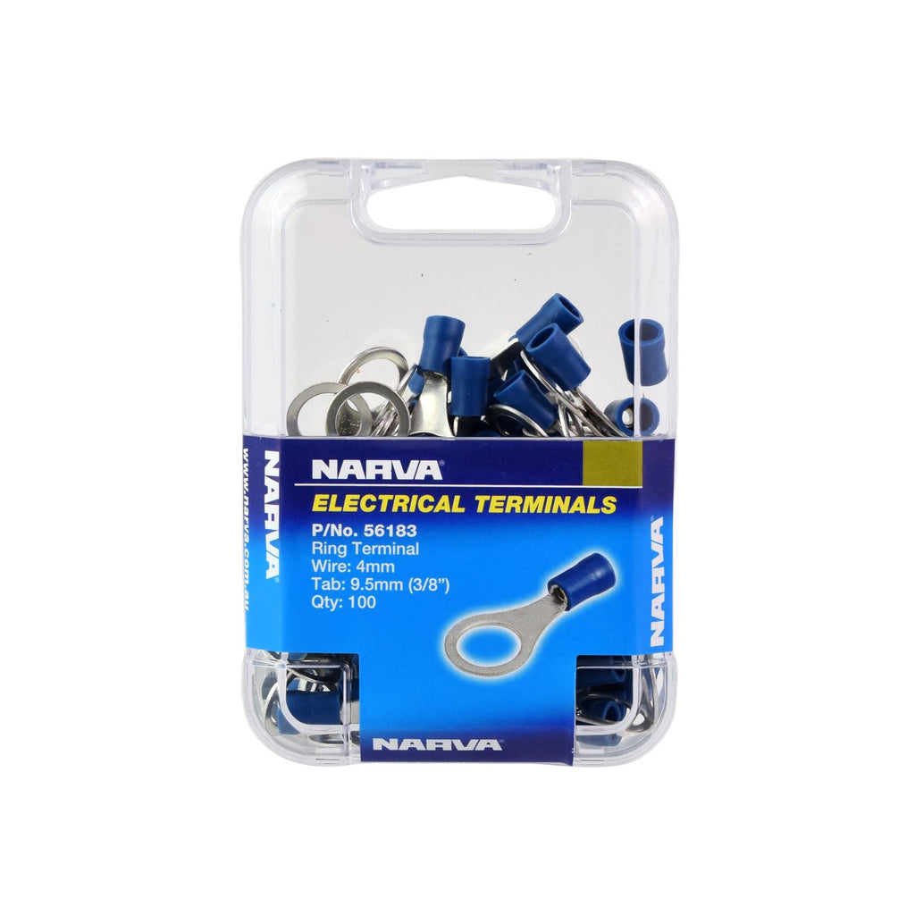 9.5MM RING TERMINAL BLUE (100 PACK) - 56183