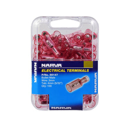 4.0MM MALE BULLET TERMINAL RED (100) - 56147