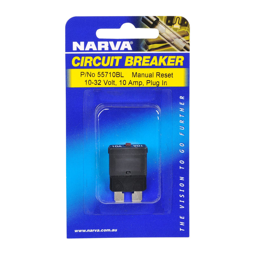 10 AMP RED MANUAL RESETTING CIRCUIT BREAKER (1) - 55710BL