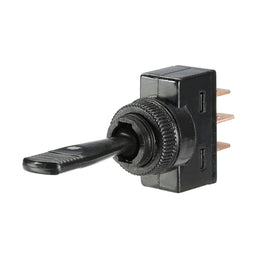 ON/OFF/ON TOGGLE SWITCH- MOUNT OPENING 12.5MM DIAM - 60046BL