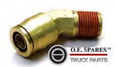 MALE 45 DEG ELBOW CONNECTOR- 3/8 TUBE X 3/8 THREAD - NFP117-6-6