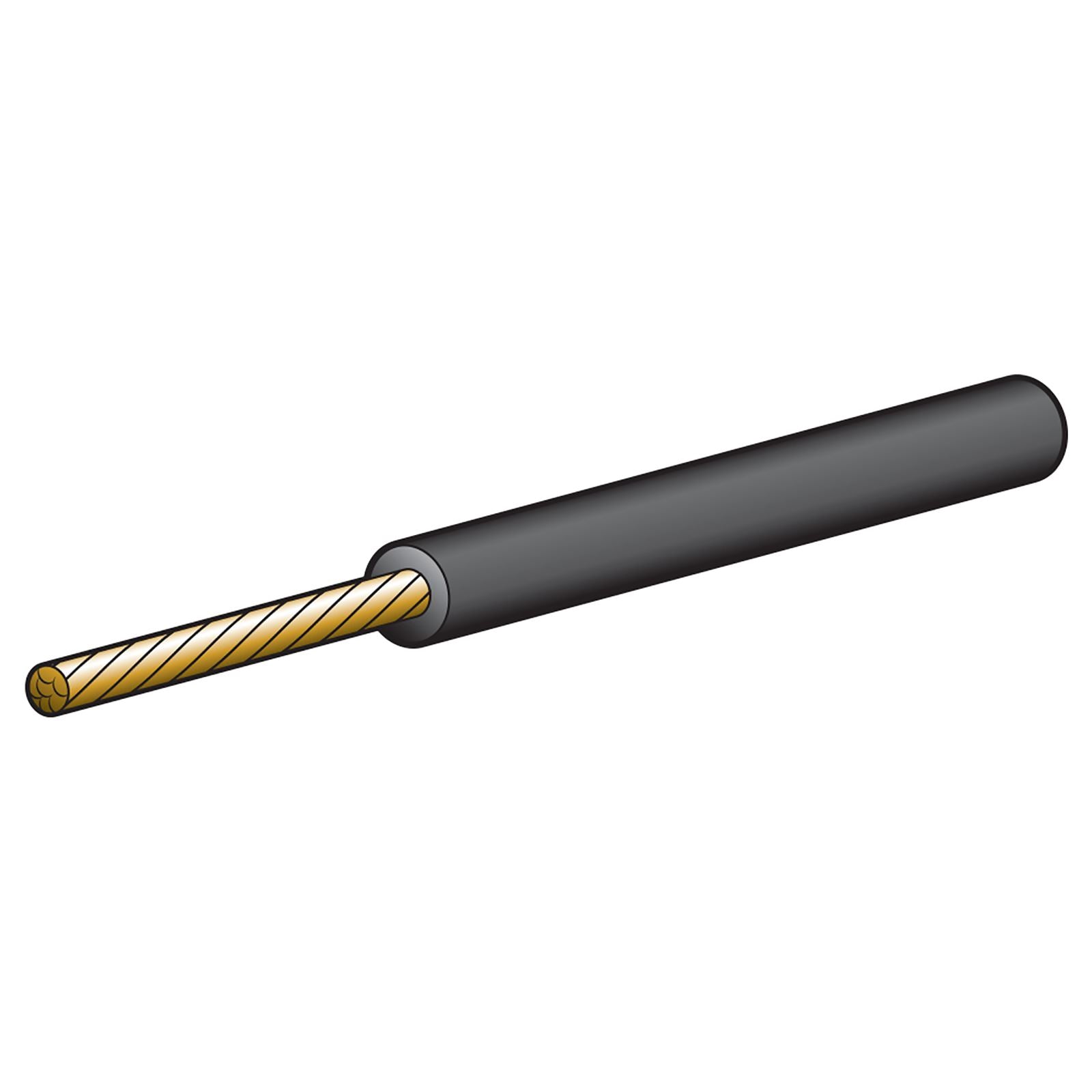 5A 2.5MM BLACK SINGLE CORE CABLE (100M) - 5812-100BK