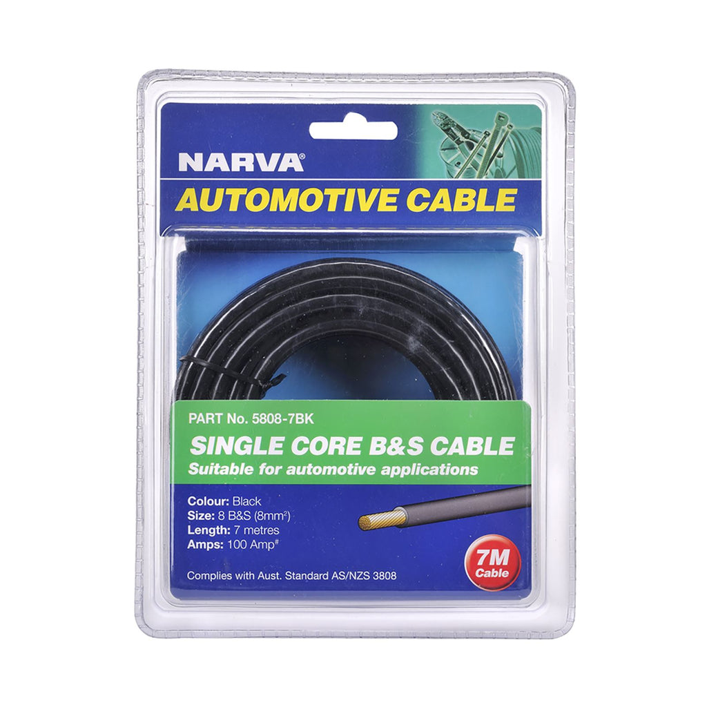100A BLACK 8 B&S CABLE (5M) - 5808-7BK